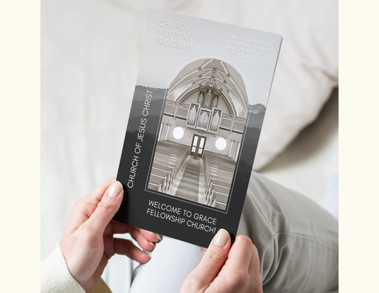Church Bulletin Program - Church Brochure Bifold Trifold