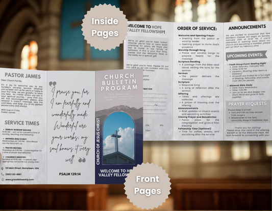 Church Bulletin Template
