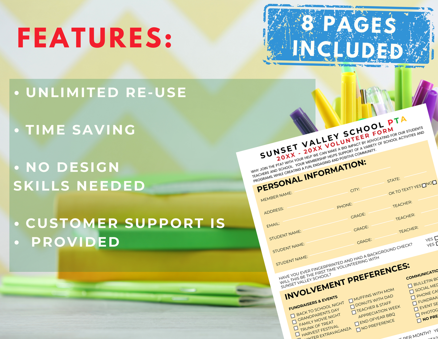 Editable PTA/PTO Flyer/Newsletter
