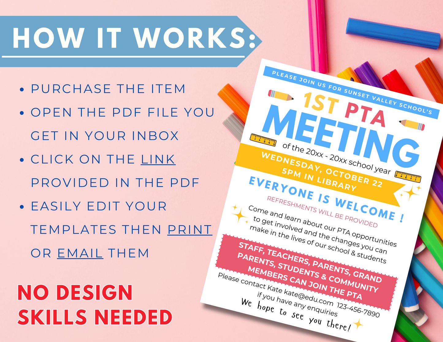 Editable PTA/PTO Flyer/Newsletter