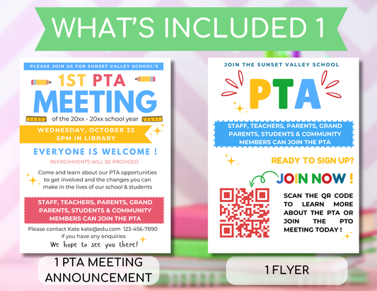 Editable PTA/PTO Flyer/Newsletter