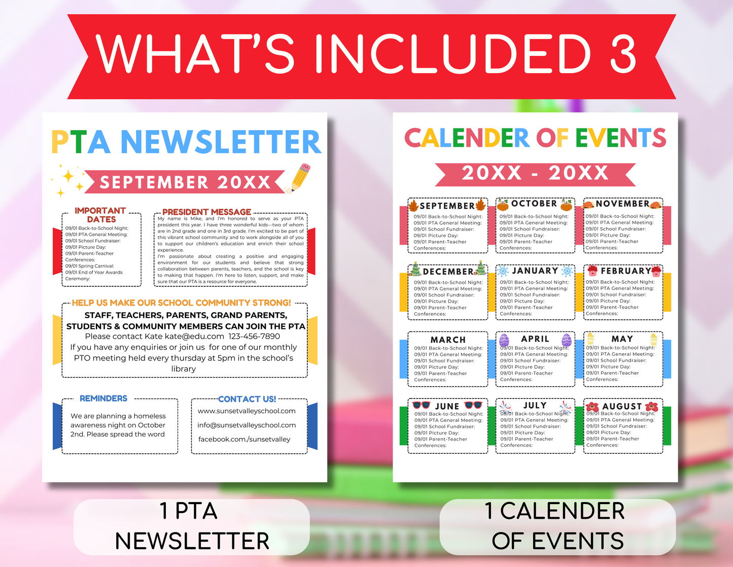 Editable PTA/PTO Flyer/Newsletter
