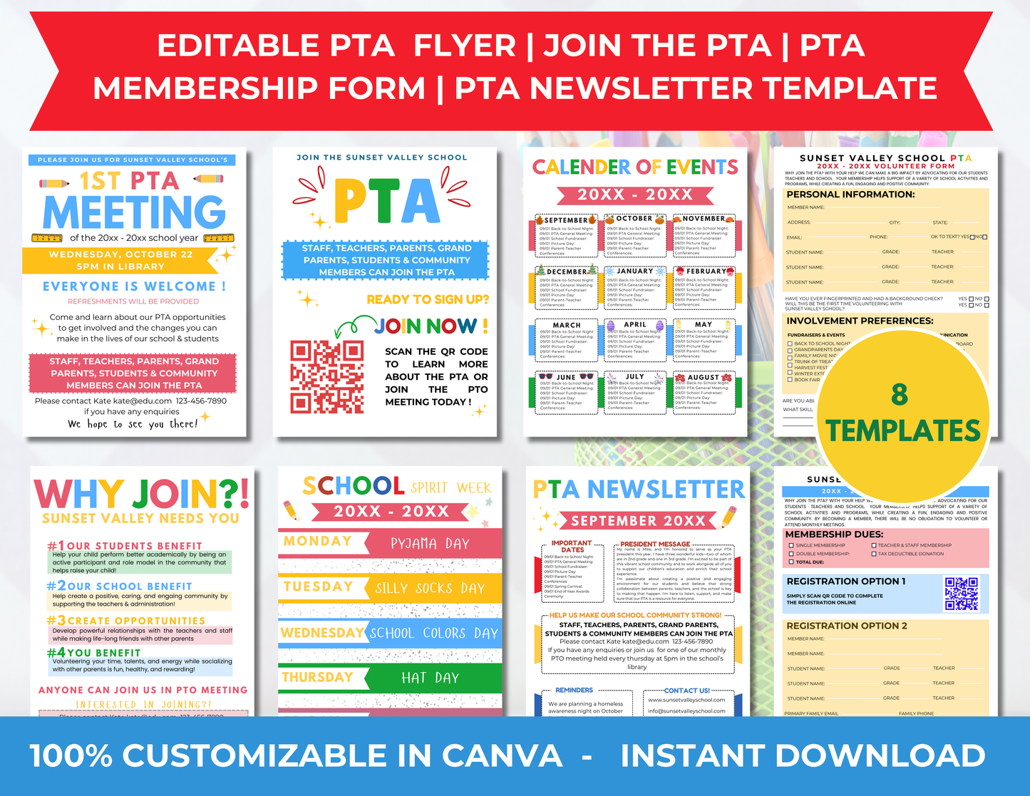 Editable PTA/PTO Flyer/Newsletter