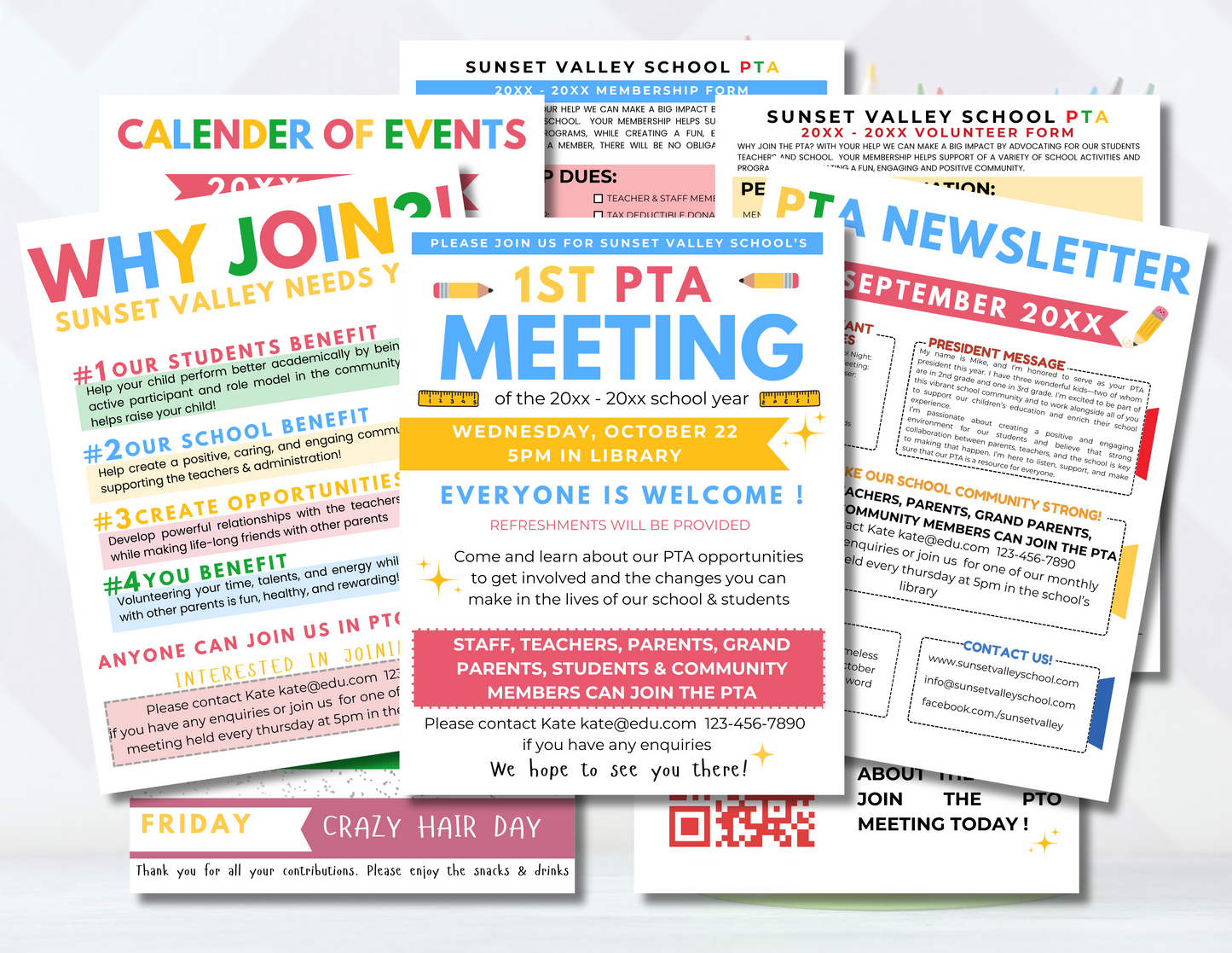 Editable PTA/PTO Flyer/Newsletter