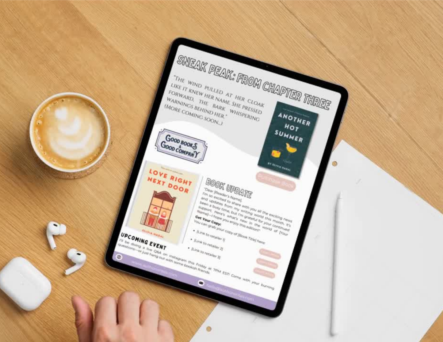 Author Newsletter Canva