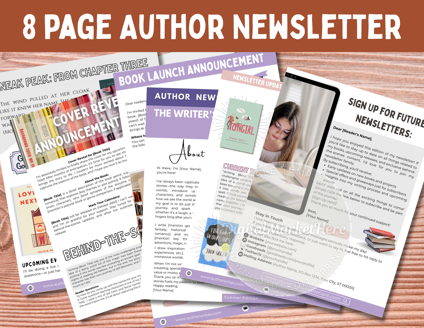 Author Newsletter Canva