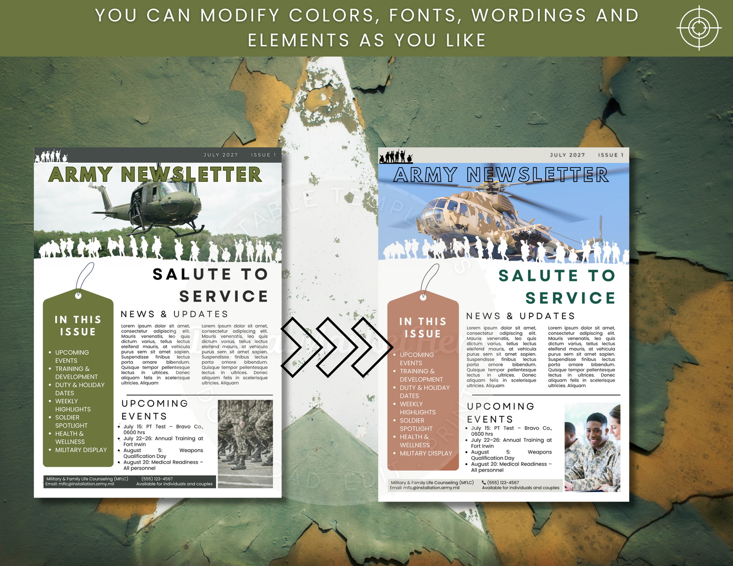 Military Newsletter Canva Template