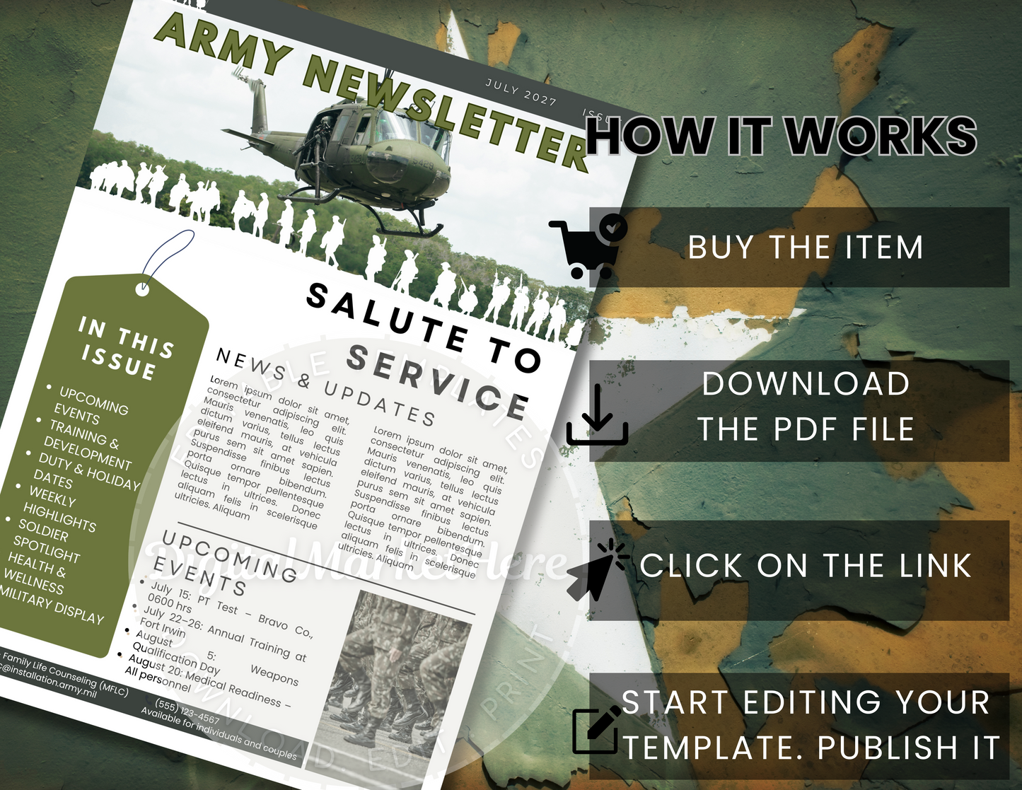 Military Newsletter Canva Template