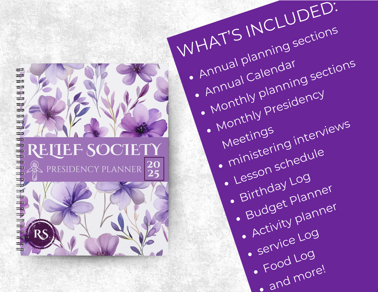 PRINTABLE RELIEF SOCIETY PLANNER 2025