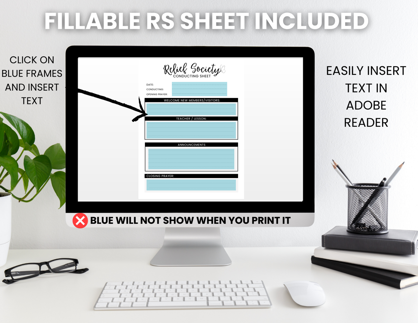 Relief Society Conducting Sheet