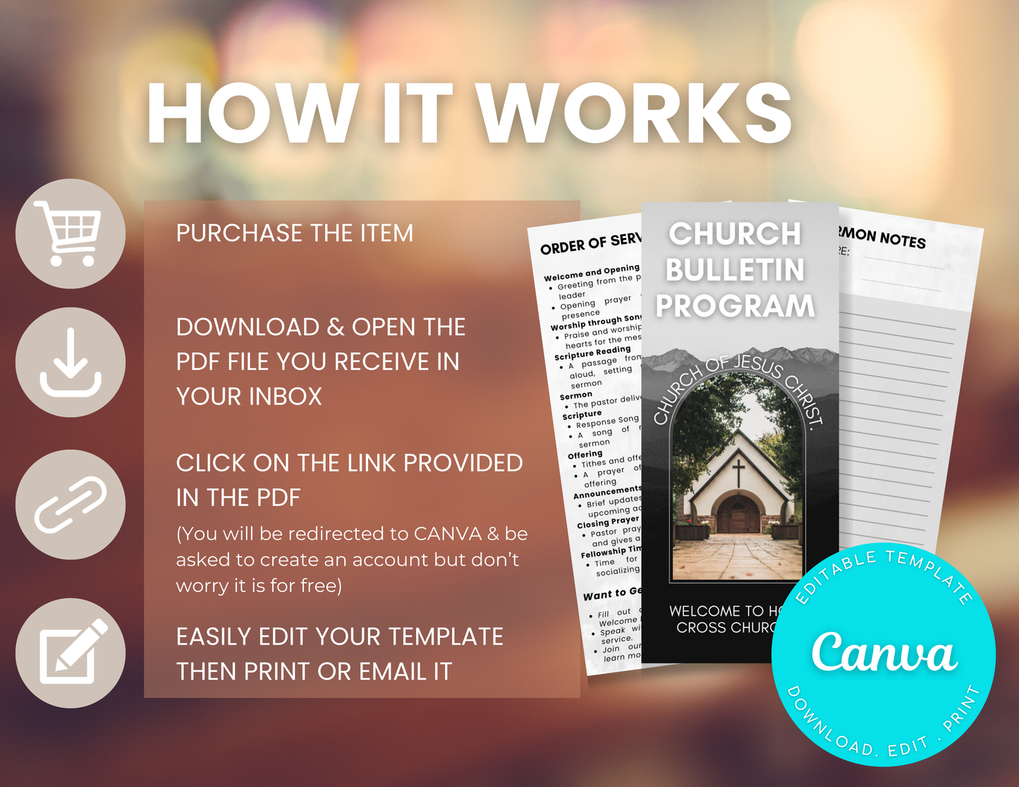 Church Bulletin Program Template