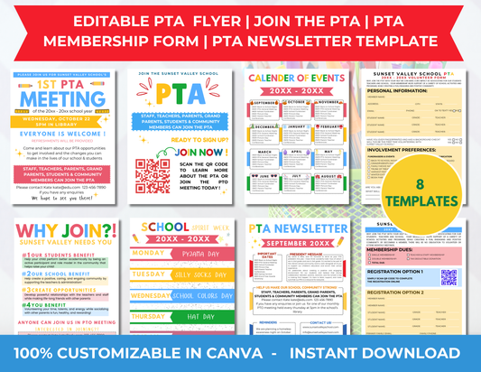 Editable PTA/PTO Flyer/Newsletter