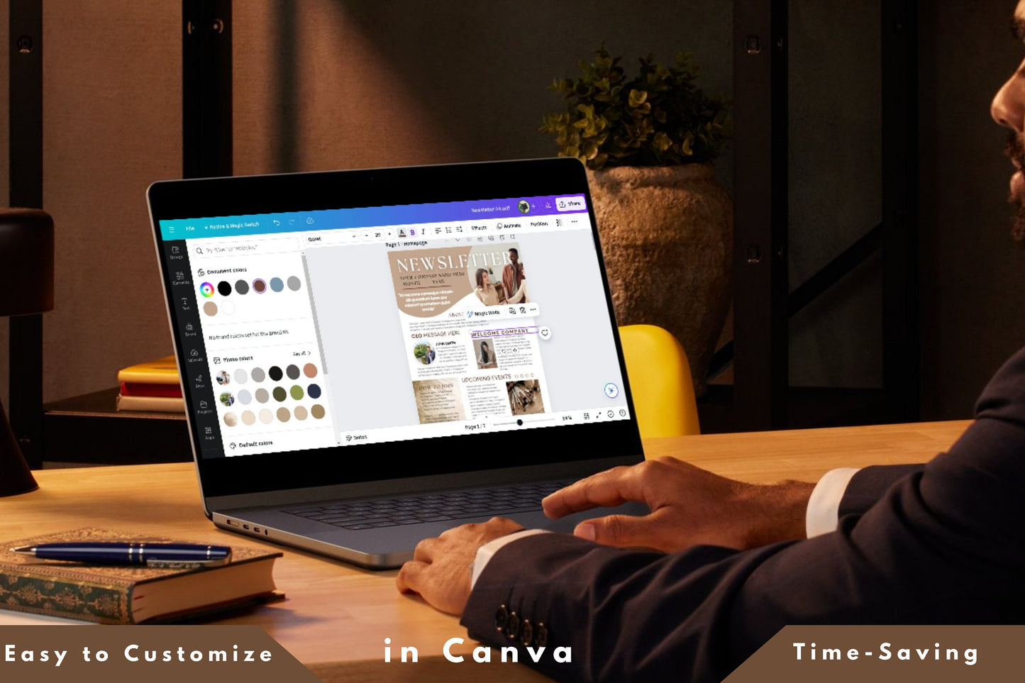 Newsletter Template Canva, Newsletter Template Editable news letter Fully Editable on Canva Business Newspaper for realtor