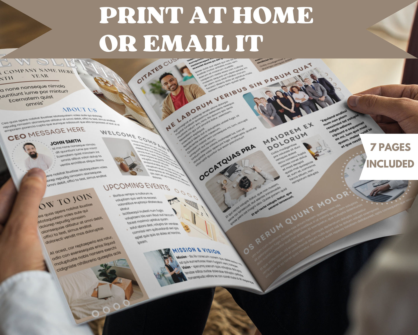 Newsletter Template Canva, Newsletter Template Editable news letter Fully Editable on Canva Business Newspaper for realtor