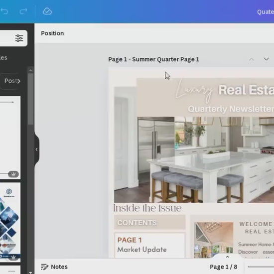 Editable Real Estate Newsletter Template, Quarterly Newsletter for Realtors, Real Estate Marketing, Real Estate Farming Newsletter